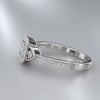 varitsa-jewellers - 0.57ct Certified Princess Cut Diamond Gold Halo Engagement Ring - 13GG08